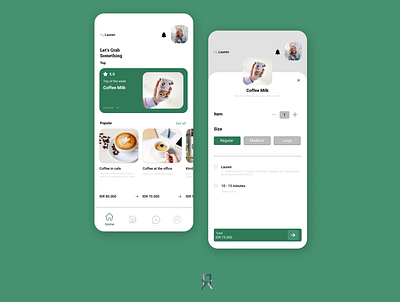 Coffee Shop app mobile app design ui uiux ux