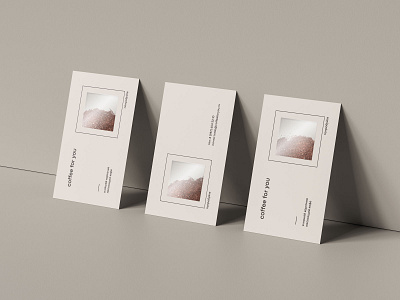 coffee for you branding business card design minimal typography