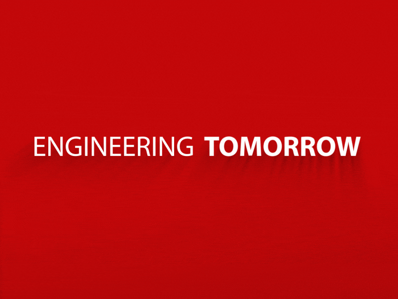 Engineering tomorrow icons typography