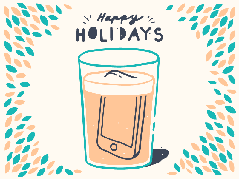 Happy Holidays! animate beer ccccccc flash happy holidays holiday jomo phone