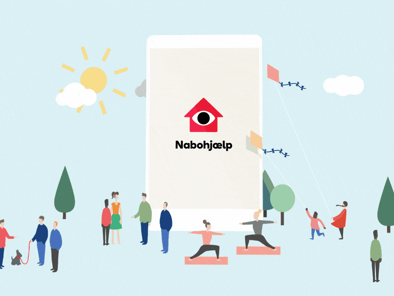 Nabohjælp (Neighbourhoodwatch) fingers mobile people