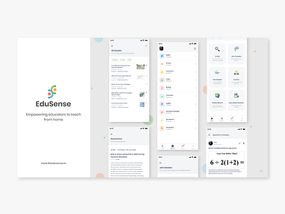 Edusense - Empowering educators to teach from home chat education education website learning app mobile app online record student study subjects teacher ui ux videocall web workfromhome