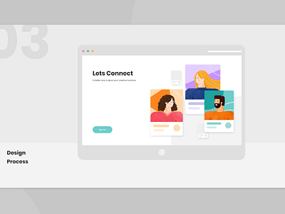Web concept for online business meetings & discussions... illustration ui web
