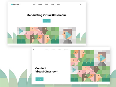 Illustration for virtual classroom web application.