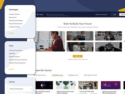 Tutor - Build your skills courses degrees education learning app skills ui design uiux web web app webdesign webpage