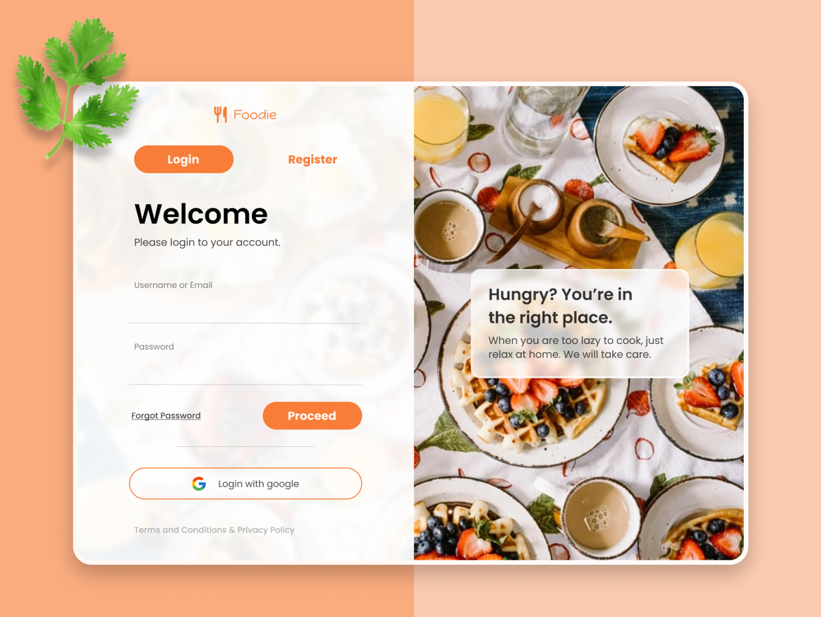 Dribbble food login ig day3.png by Radhika Takjhare