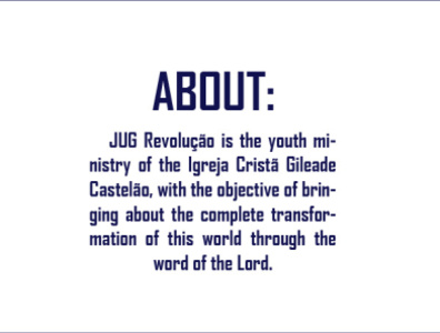JUG Revolução - ABOUT brand design ilustrator logo photoshop visual identity