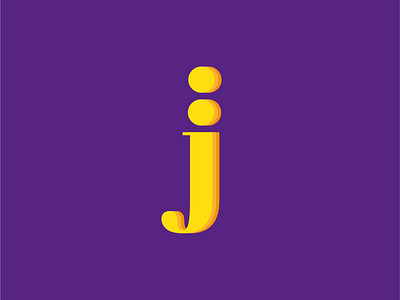 typography jj design flat illustration logo minimal monogram typography vector