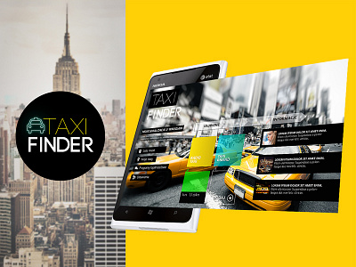 Taxi Finder app mobile modern ui panorama taxi ui windows phone