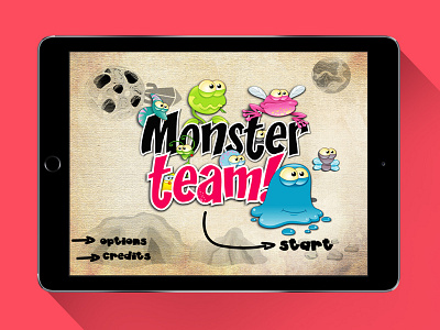 Monster Team achievement game illustration ios ipad kids level monster