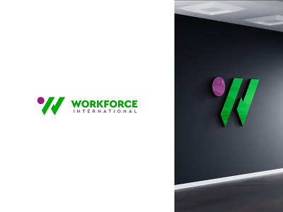 WORKFORCE INTERNATIONAL - Logo Design abstract agency backbone backbone.digital brand identity branding design iwr lettermark logo logodesign vector workforce international