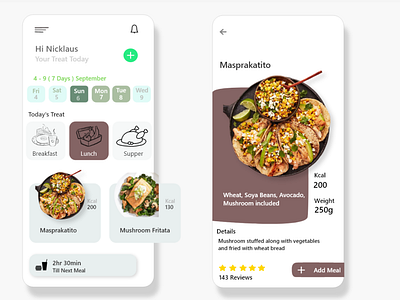 Food App app creative design food app health ui