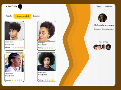 hair website afro black design ecommerce app ui website