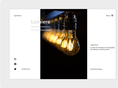 Lighting Solution creative design ecommerce app homepage illustration lighting ui ux