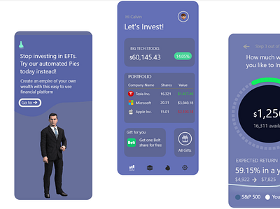 Investment Monitor app creative design finance app finances financial ui ux