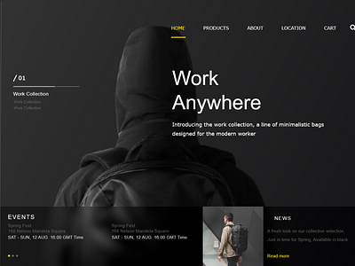 Backpack landing page