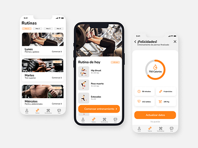 Fitness app concept app design fitness graphic design gym interface ui ux