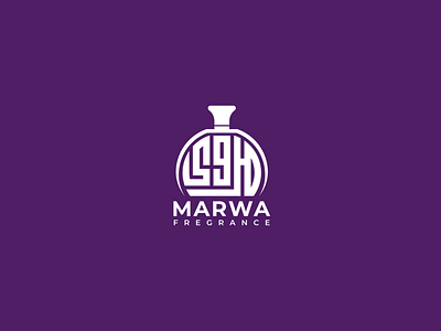 شعار محل عطور مروى fregrance arabic logo MARWA