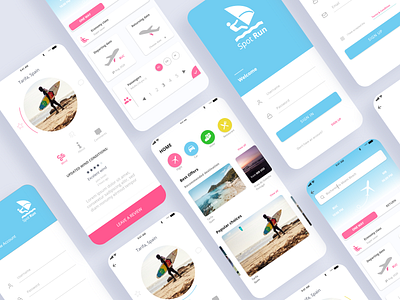 Kitesurf App app branding design minimal typography ui ux vector web