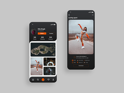 Photo Sharing App app design minimal photograph photography photos ui uidesign ux uxdesign