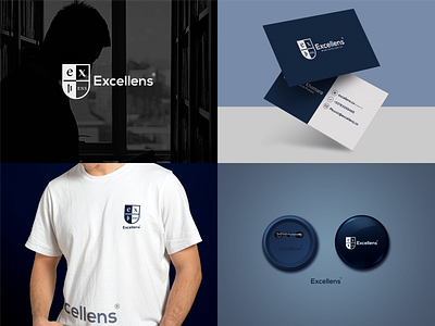 Excellens Branding art brand brand identity branding branding design businesscard elearning flat france logo logotype online teaching school university