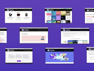 Playful Learning Pages branding filters game learning platform playful design ui ux web webdesign wordpress
