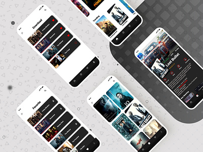 Watch Movie, Mobile App •UI/UX Design app art design graphic design illustration minimal ui ux web website
