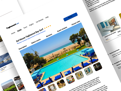 Online Hotel Booking (Taghazout.com) - Website UI/UX design ui ux website design