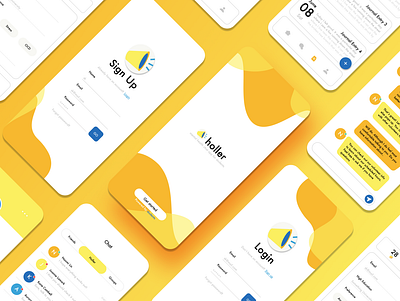 Holler: mental app iOS for students powered by students app design flat illustration ui ux