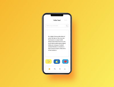 Holler: Holler feed app design flat ui ux