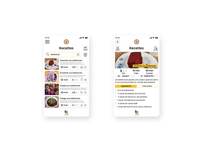 MTL on Mange/Eat MTL (PWA): recipe pages app design minimal mobile mobile app mobile design mobile ui mobile ux ui ux