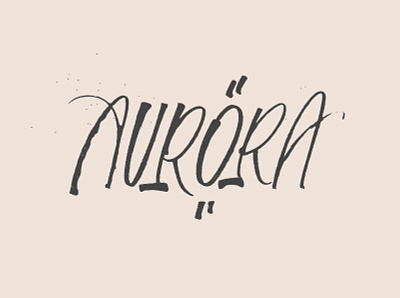 Lettering Aurora art calligraphy design letter lettering logo logotype