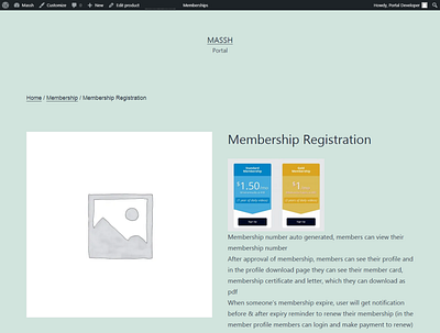 WP Membership Registration form wordpress