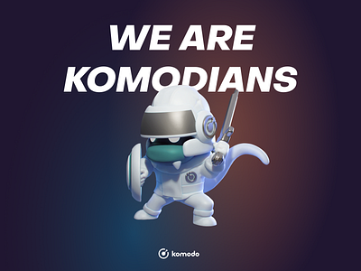 We are Komodians - Our Mascot 3d branding crypto finance graphic design illustration wallet