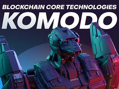 Cyber Komodo #2 — Final concept 3d branding crypto design graphic design illustration typography