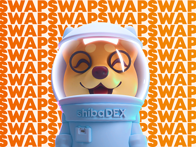 Gorgeous astronaut Shiba Inu for ShibaDEX crypto wallet