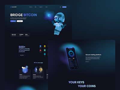 Home page AtomicDEX 3d animation branding crypto graphic design illustration motion graphics ui ux