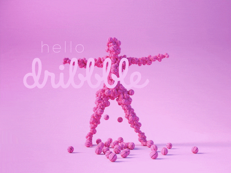 Hello Dribbble! 3d animation animated animation characters debut debutshot design firstpost firstshot gif gif animation hellodribbble