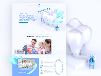 Downtown Health Dental Landing Page 3d artist branding creative dental website design design healthcare landing page responsive website top ux ui designer ui ux web design web site webdesign