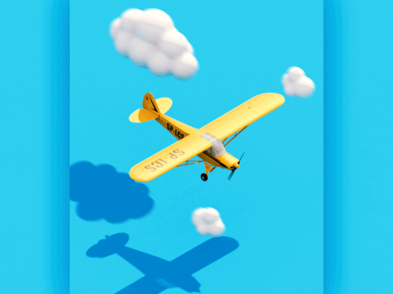 Airplane Cruising Animation 3d 3d animation airplane animated animated website animation branding design gif gif animation motion design motiongraphics top ux ui designer webdesign