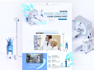 Downtown Health Landing Page 3d animation 3d artist 3d illustration animated website branding healthcare healthcare app landing page medical design medicine physician responsive website design top ux ui designer web design