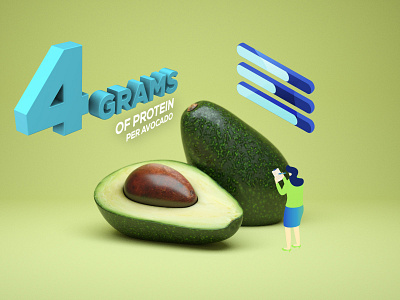 Avocado App Page Detail 3d animation branding character design food food app food app ui landing page motion design top ux ui designer visual design web design webdesign website