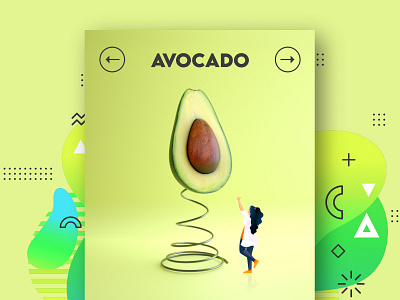 Avocado App Feature 3d after effects app design app ui branding character food food app fruit inspiration top ux ui designer ui design visual design webdesign