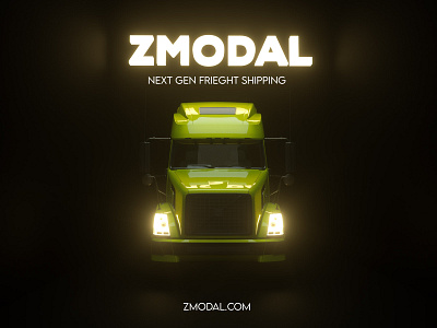 Next Gen Freight Shipping Design 3d branding c4d cinema 4d clean design minimal modern octane startup truck ui website design weeklywarmup