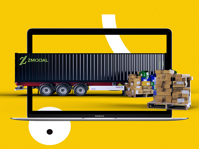 Digital Shipping Ad Design 3d 3d animation 3d artist 3d modeling branding c4d cinema4d clean digital ad motion design octane shipping truck visual design