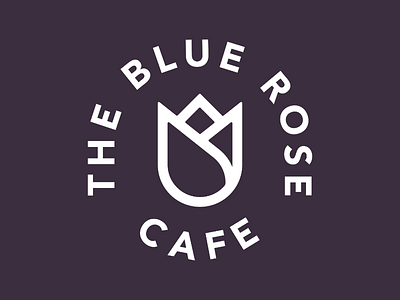 The Blue Rose Cafe cafe logo logobranding logodesign logodesigner rose
