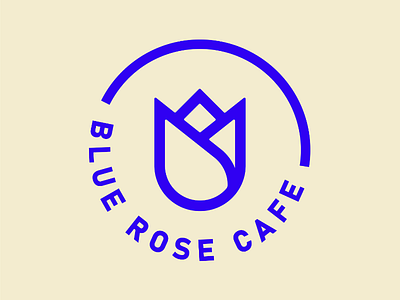 Blue Rose Cafe Logo #2 branding cafe logo logobranding logodesign rose