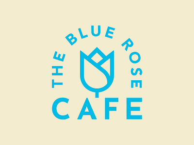 The Blue Rose Cafe #3 branding cafe clean concept creative logo design logo logobranding logodesign minimal modern rose
