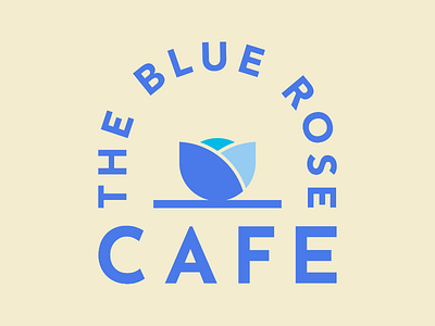 The Blue Rose Cafe #5 branding cafe clean concept creative logo design logo logobranding logodesign minimal modern rose