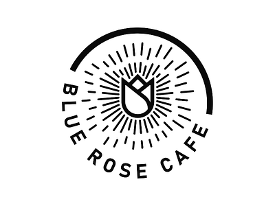 Blue Rose Cafe #6 branding cafe clean concept creative logo design logo logobranding logodesign minimal modern rose